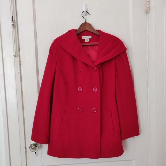 Preston & York Jackets & Blazers - Red Wool Preston and York Coat